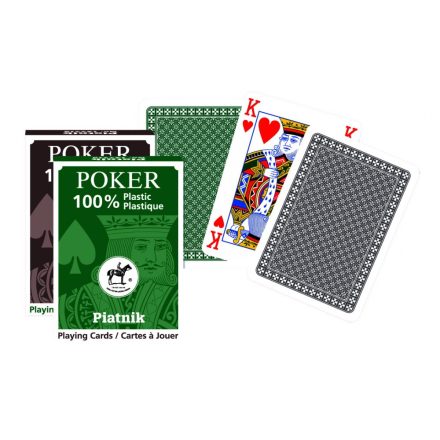 Plasztik póker 1*55 lap (barna/zöld)